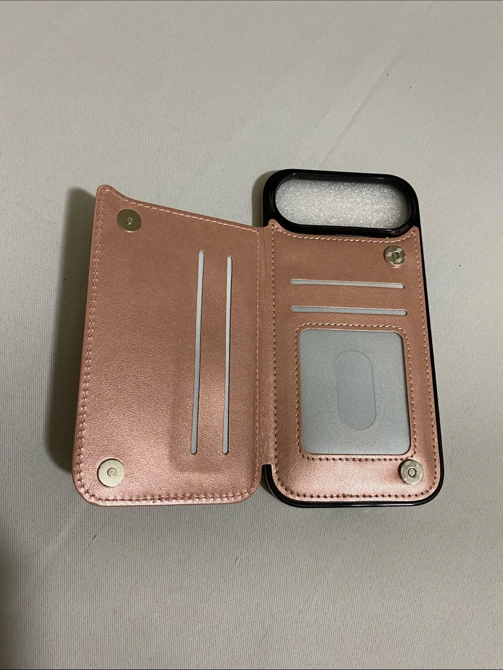 iPhone 17 AIR--Phone Case by MMHUO w Card Holder, Magnetic Buttons